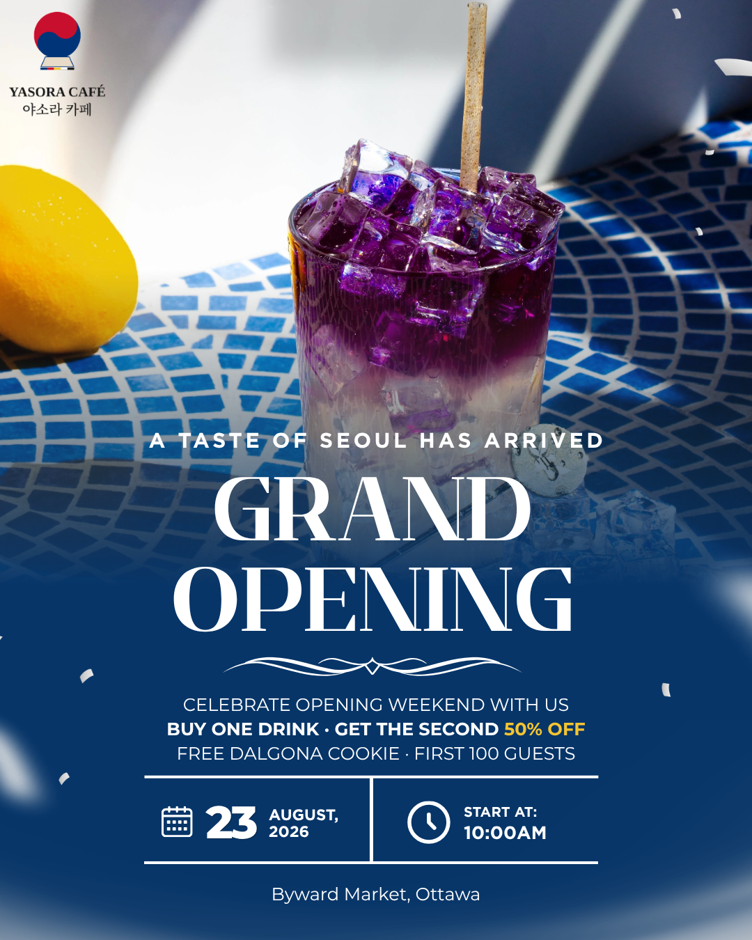 Yasora Café grand opening post
